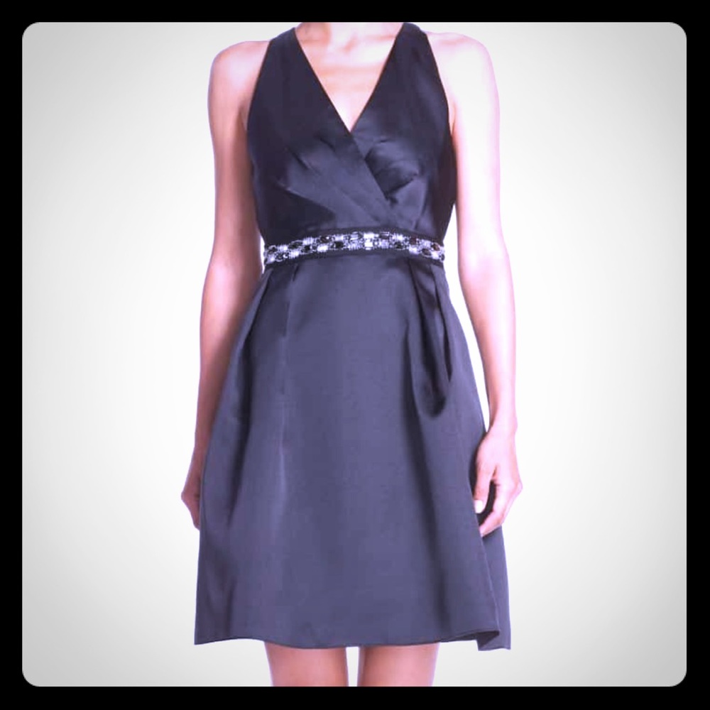 NWT ADRIANNA PAPELL Embellished Little Black Dress